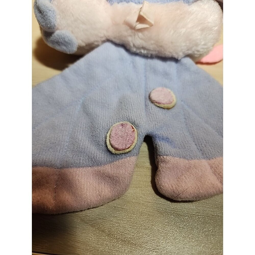 Vintage 1981 Dakin Pink Blue Butterfly Plush 6" nutshell stuffed Felt legs - Picture 10 of 13
